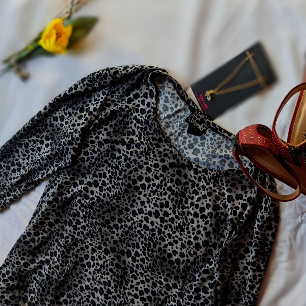 Rafaella animal print blouse